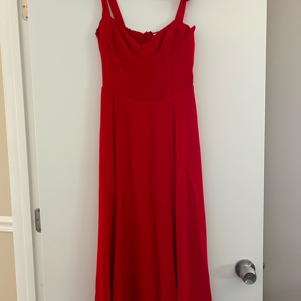 Reformation Nadira Red Dress